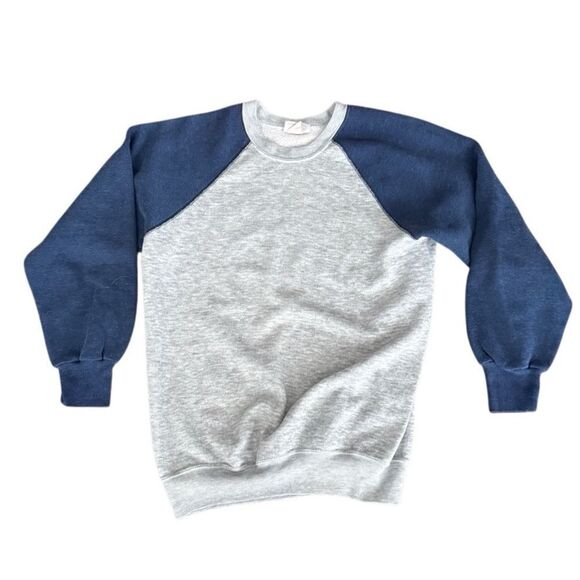 Track & Court Crewneck Sweatshirt Grey Gray Tennis Vintage - Picture 1 of 4